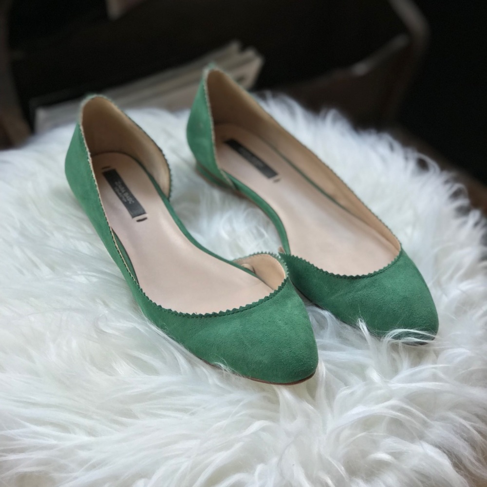 Zara Green Dorsay Flats